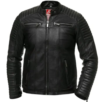 Men’s Leather Vintage Retro Spider Biker Jacket