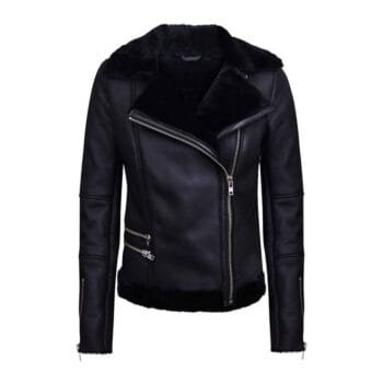 Black Shearling Jacket For Women