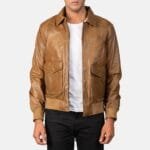 Coffmen-Olive-Brown-A2-Leather-Bomber-Jacket.jpg