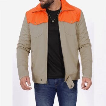 Men's Beige Cotton Ranch Jacket