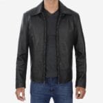 Mens-Black-Shirt-Collar-Leather-Cowhide-Jacket-1.jpg