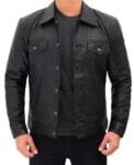 Mens-Four-Pocket-Black-Leather-Trucker-Jacket-1.jpg