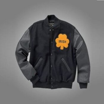 Notre Dame Rudy Irish Black Bomber Jacket