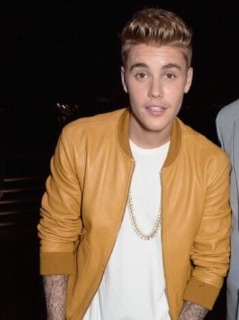 Justin Bieber Bomber Leather Jacket