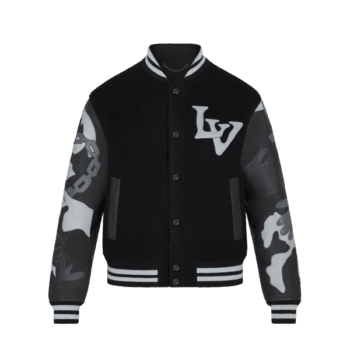 Louis Vuitton chains camo varsity jacket